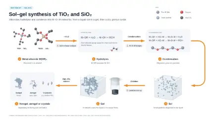 Sol–gel synthesis of TiO₂ and SiO₂: editable graphical abstract template