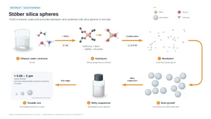 Stöber synthesis of monodisperse silica spheres: editable graphical abstract template