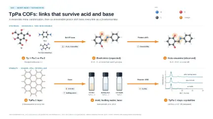 TpPa COFs: β-ketoenamine links that survive acid and base: editable graphical abstract template