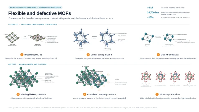 Flexible and defective MOFs: editable figure template
