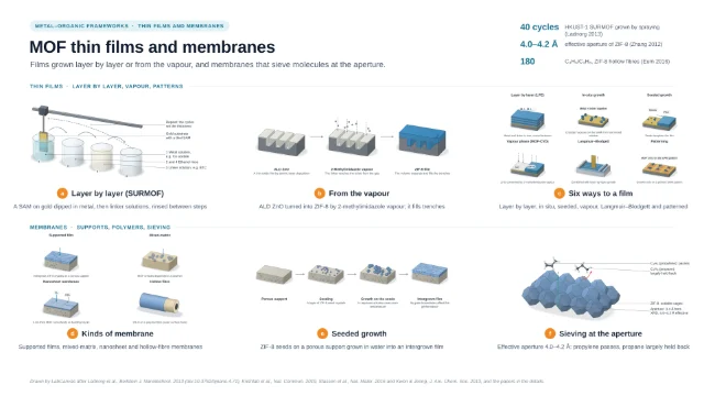 MOF thin films and membranes: editable figure template