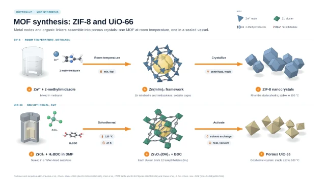 MOF synthesis: ZIF-8 and UiO-66: editable figure template