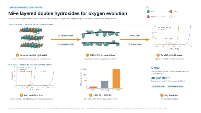 NiFe layered double hydroxides for oxygen evolution: editable figure template