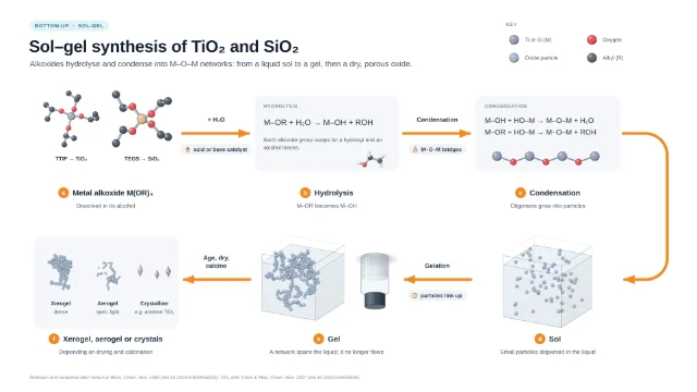 Sol–gel synthesis of TiO₂ and SiO₂: editable figure template