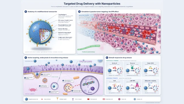 Targeted drug delivery with nanoparticles: editable figure template