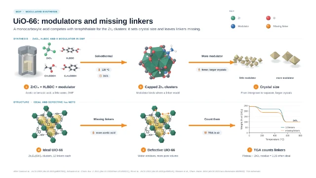 UiO-66: modulators and missing-linker defects: editable figure template