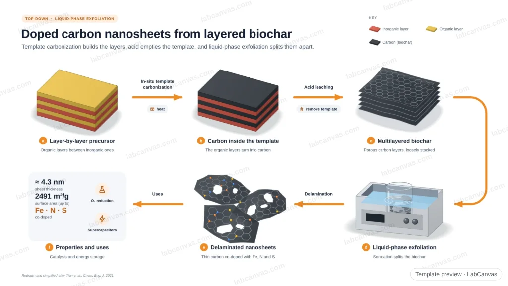 Doped carbon nanosheets from layered biochar: preview of the editable figure template