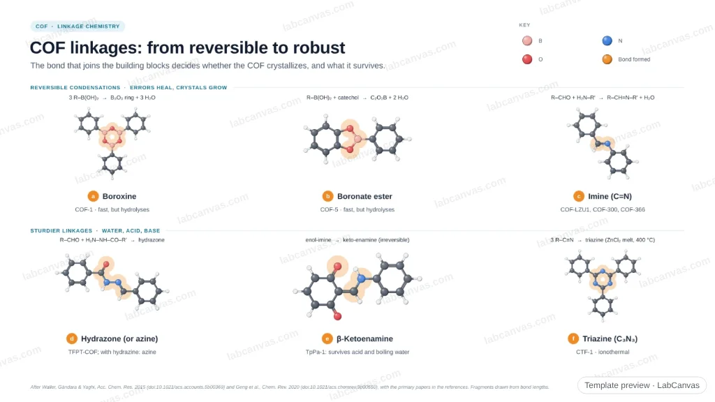 COF linkages: from reversible to robust: preview of the editable figure template