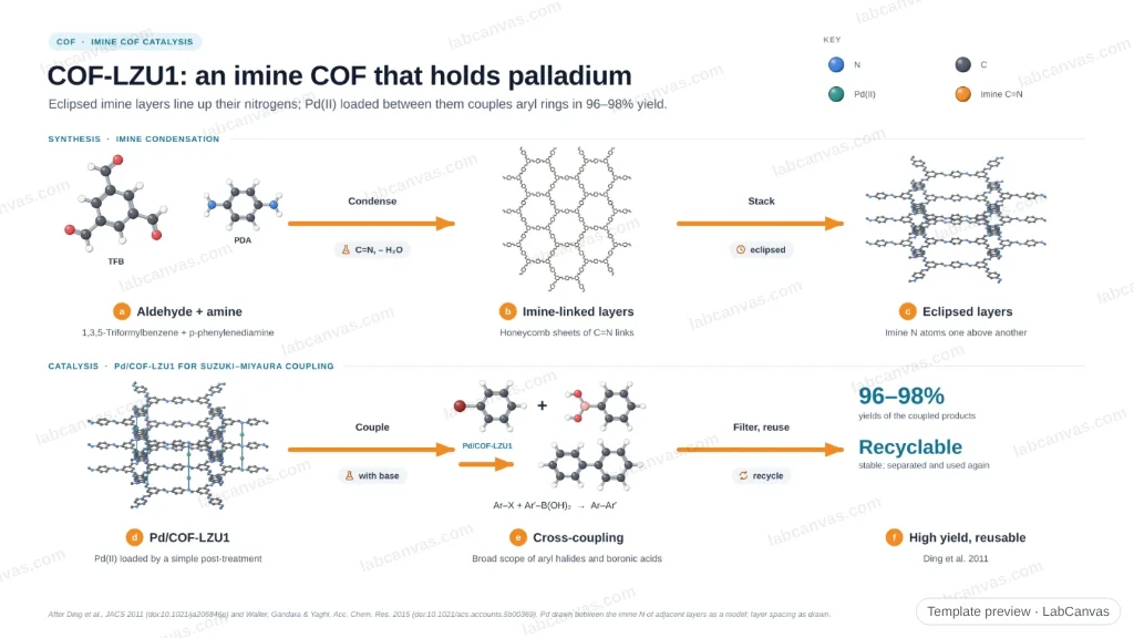 COF-LZU1: an imine COF that holds palladium: preview of the editable figure template