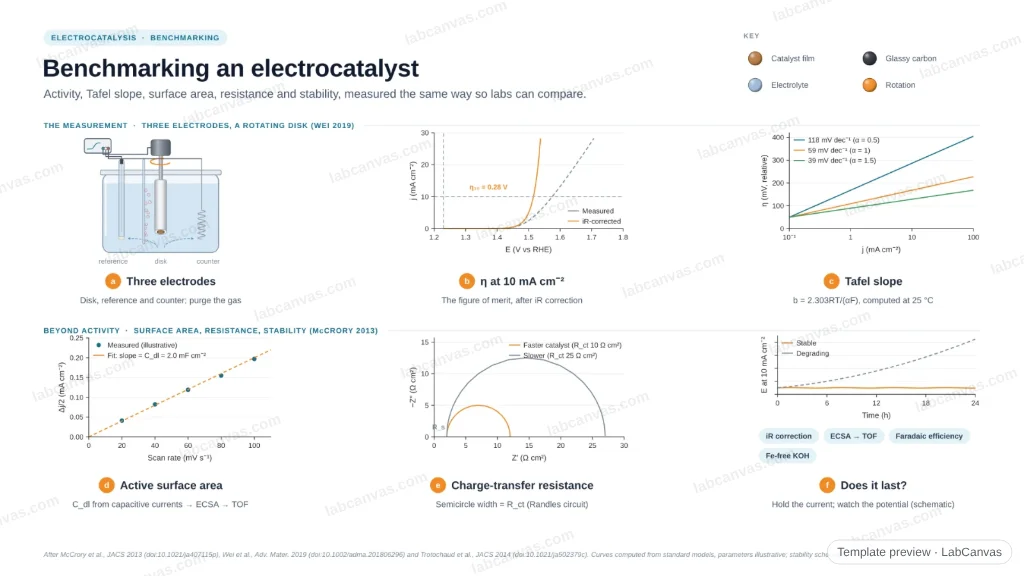 Benchmarking an electrocatalyst: preview of the editable figure template