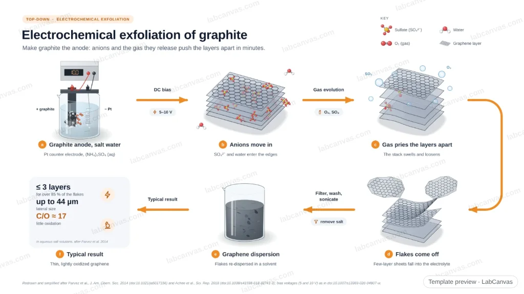 Electrochemical exfoliation of graphite: preview of the editable figure template