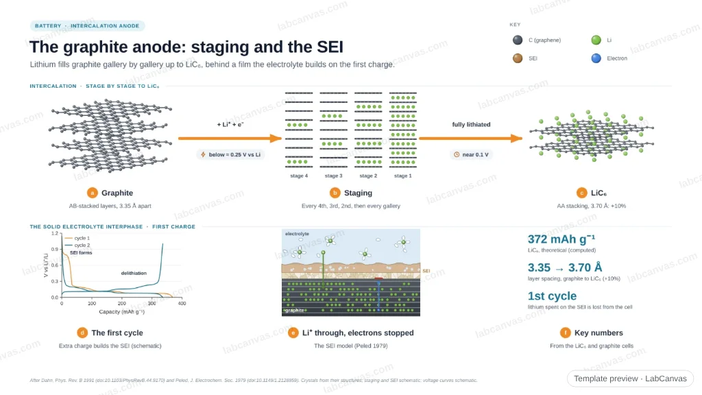 The graphite anode: staging and the SEI: preview of the editable figure template