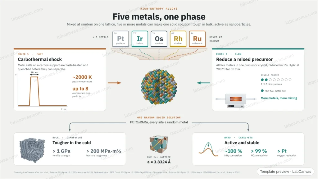 High-entropy alloys: five metals, one phase: preview of the editable figure template