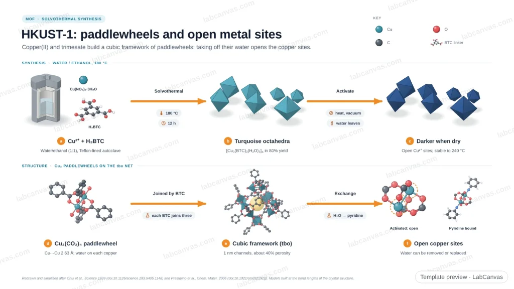 HKUST-1: copper paddlewheels and open metal sites: preview of the editable figure template