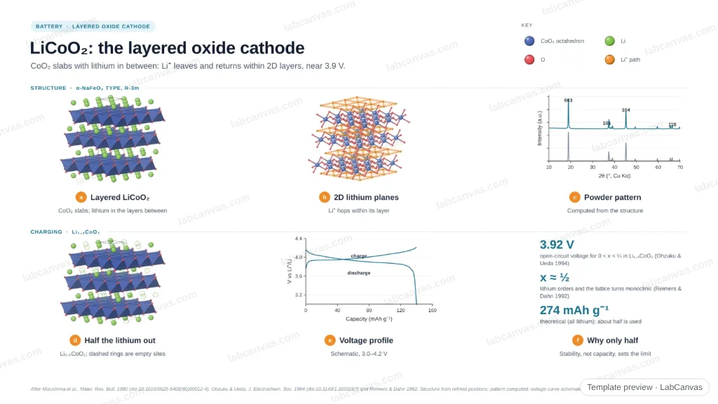 LiCoO₂: the layered oxide cathode: preview of the editable figure template