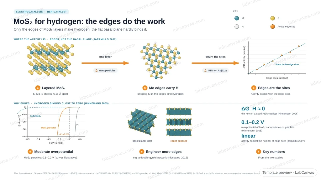 MoS₂ for hydrogen: the edges do the work: preview of the editable figure template