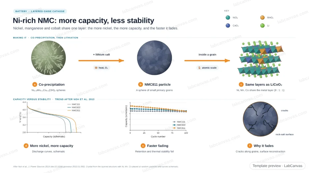 Ni-rich NMC: more capacity, less stability: preview of the editable figure template