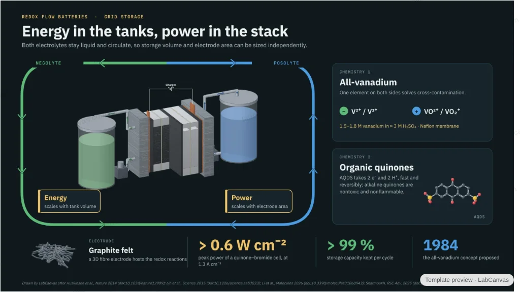 Redox flow batteries: energy in the tanks, power in the stack: preview of the editable figure template