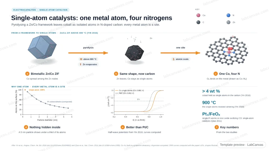 Single-atom catalysts: one metal atom, four nitrogens: preview of the editable figure template