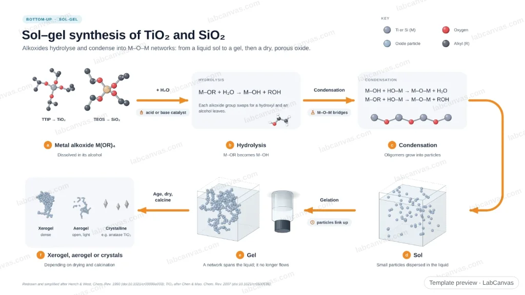 Sol–gel synthesis of TiO₂ and SiO₂: preview of the editable figure template