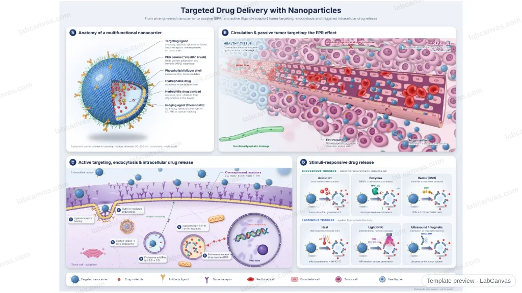 Targeted drug delivery with nanoparticles: preview of the editable figure template