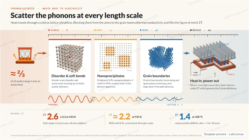 Thermoelectrics: scattering heat-carrying phonons at every length scale: preview of the editable figure template